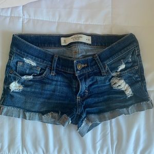 Abercrombie distressed jean shorts
